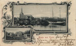 Gruss aus Osten, Geschäftshaus v. F. Elfers, gel. 1900