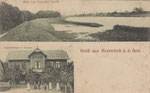 Gruß aus Bentwisch a.d.Oste,Blick auf Oberndorf Oste,Geschäftshaus H.Rettmer,gel. 1914