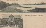 Gruß aus Bentwisch a.d.Oste,Blick auf Oberndorf Oste,Geschäftshaus H.Rettmer,gel. 1914
