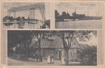 Einzig in Deutschland bestehende elektrisch betriebene Schwebefähre, Wilhelmscher Lösch u. Ladeplatz, Wilhelms Gasthof, gel. 1911